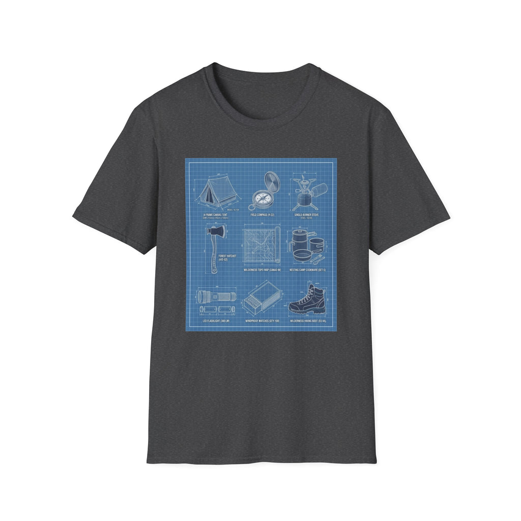 Camping Gear Blueprint T-Shirt