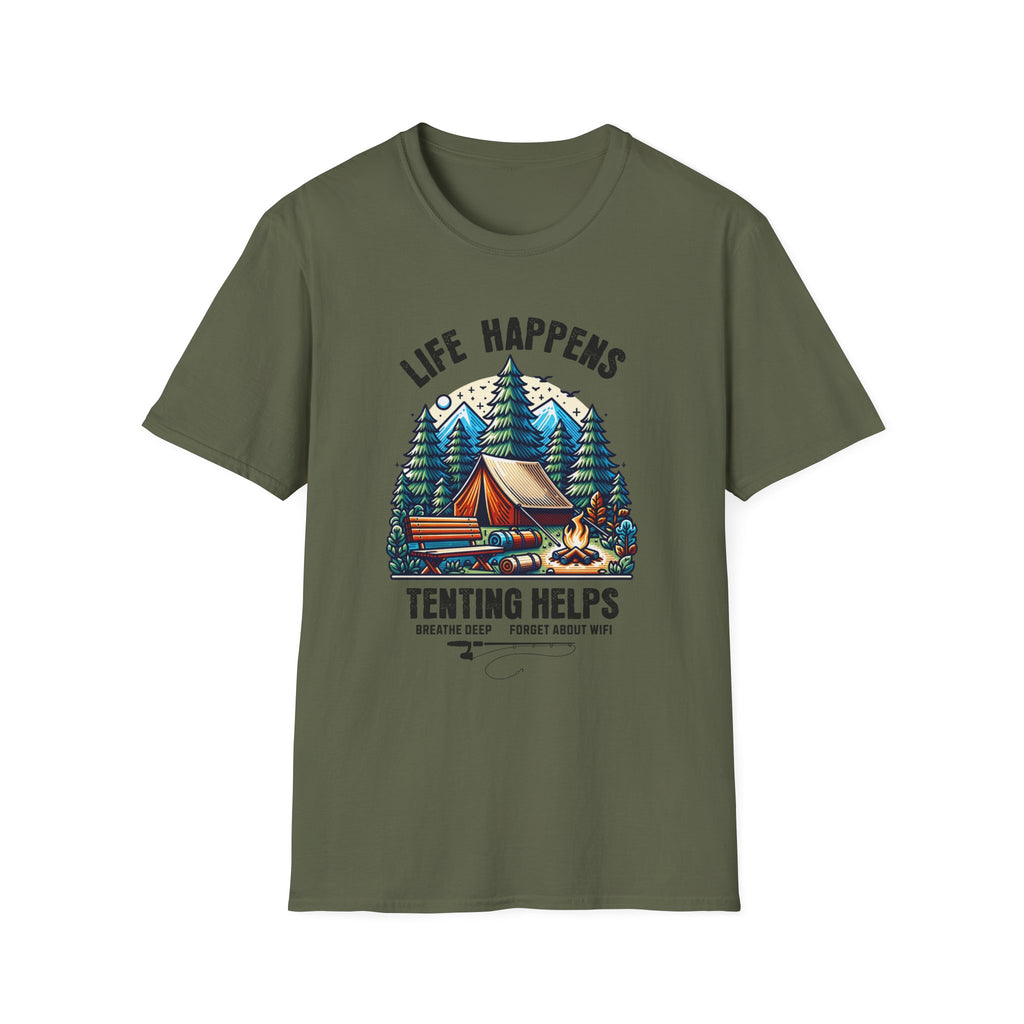 Life Happens,Tenting Helps  T-Shirt