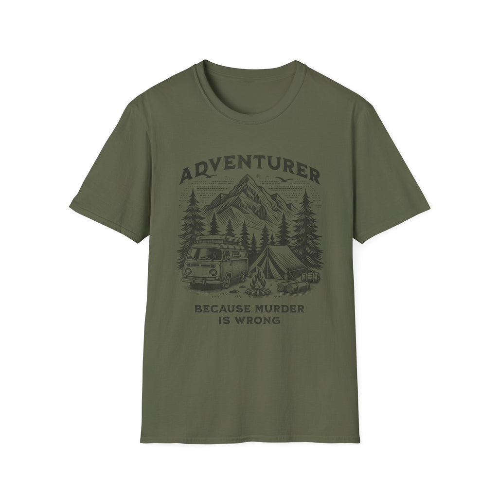 Adventurer: Because Murder Is Wrong T-Shirt