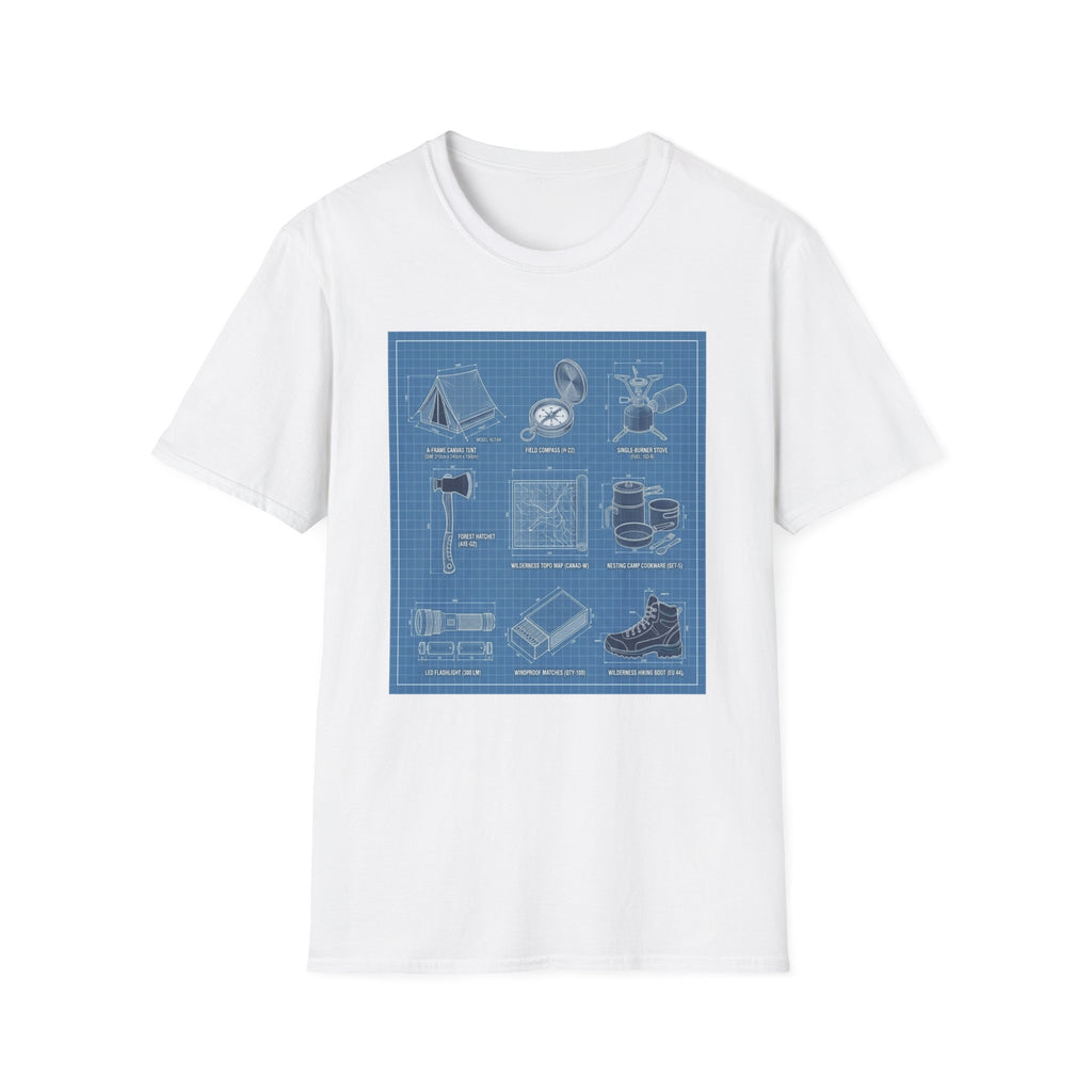 Camping Gear Blueprint T-Shirt