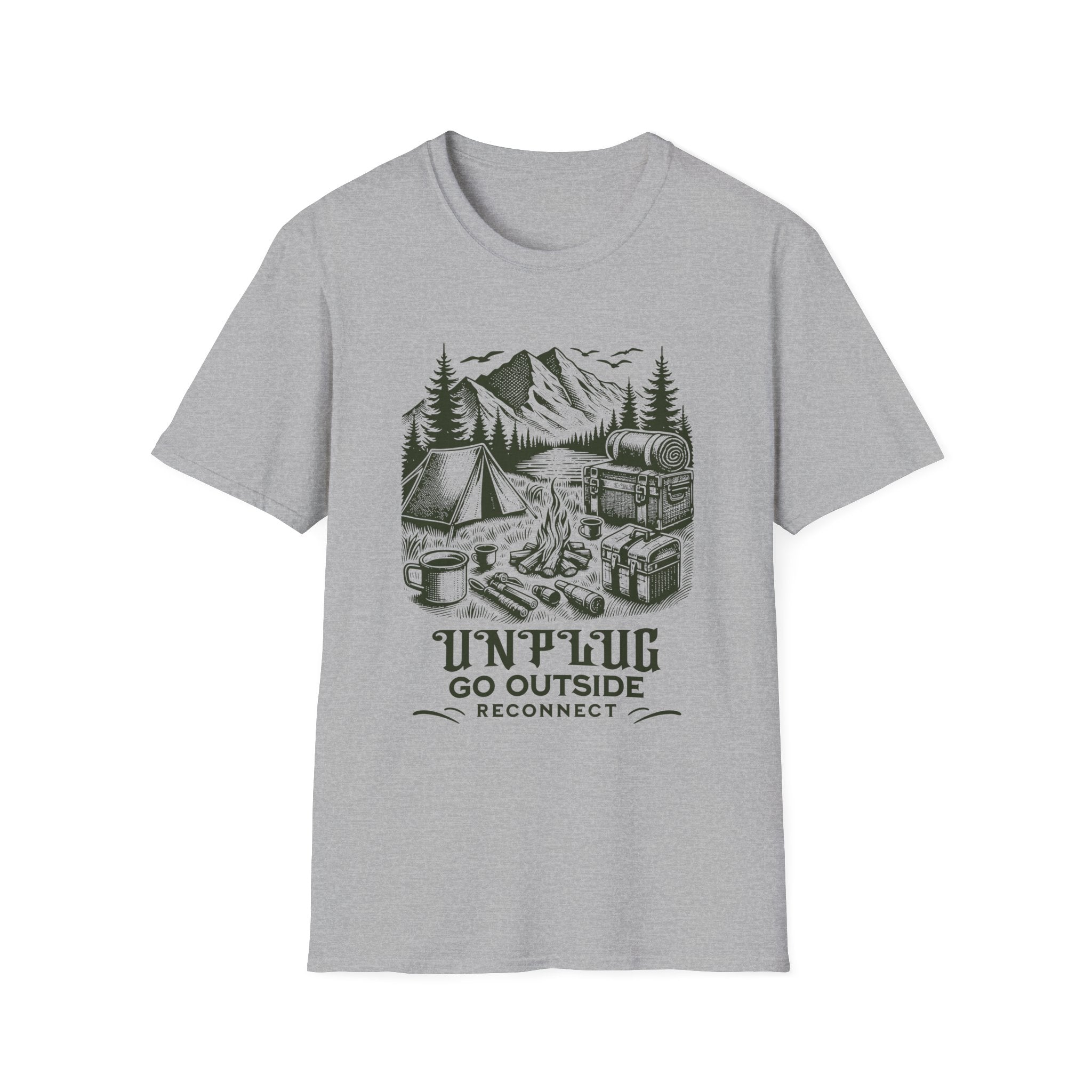 Unplug Go Outside Camping  T-Shirt