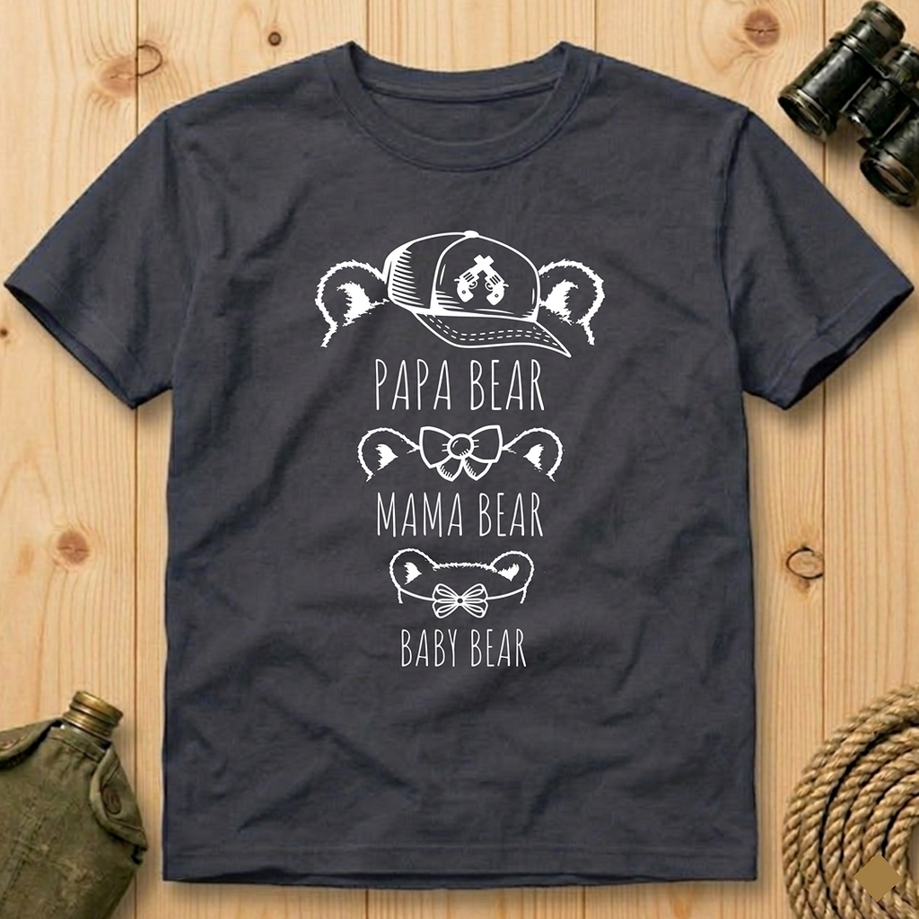 BEAR FAMILY ( WTH on BLK) T-Shirt