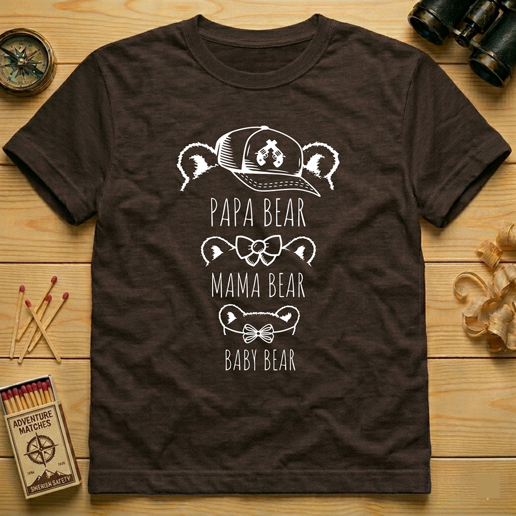 BEAR FAMILY ( WTH on BLK) T-Shirt