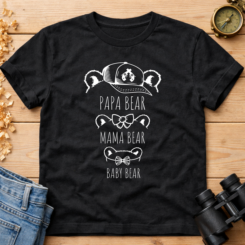 BEAR FAMILY ( WTH on BLK) T-Shirt