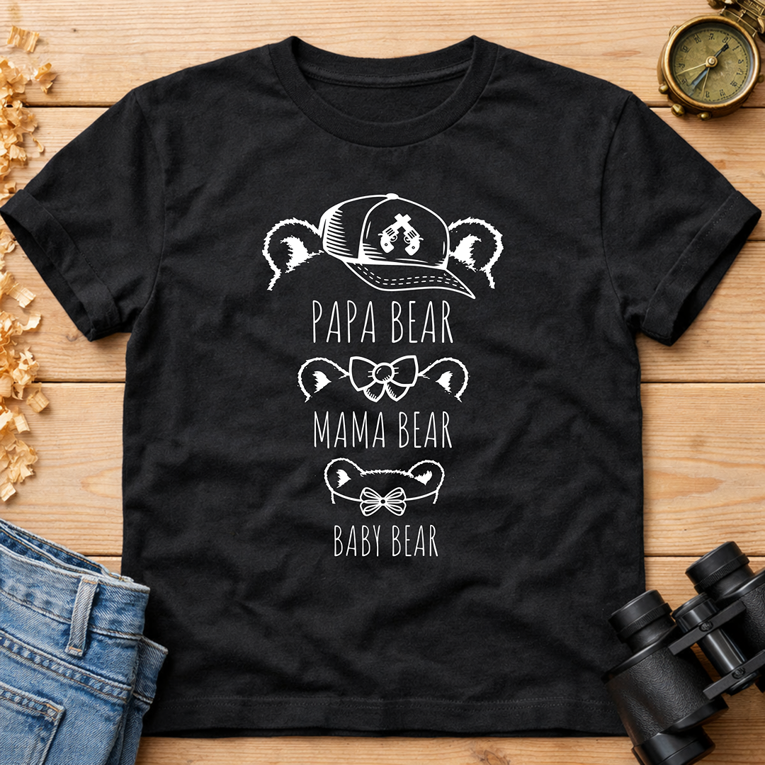 BEAR FAMILY ( WTH on BLK) T-Shirt