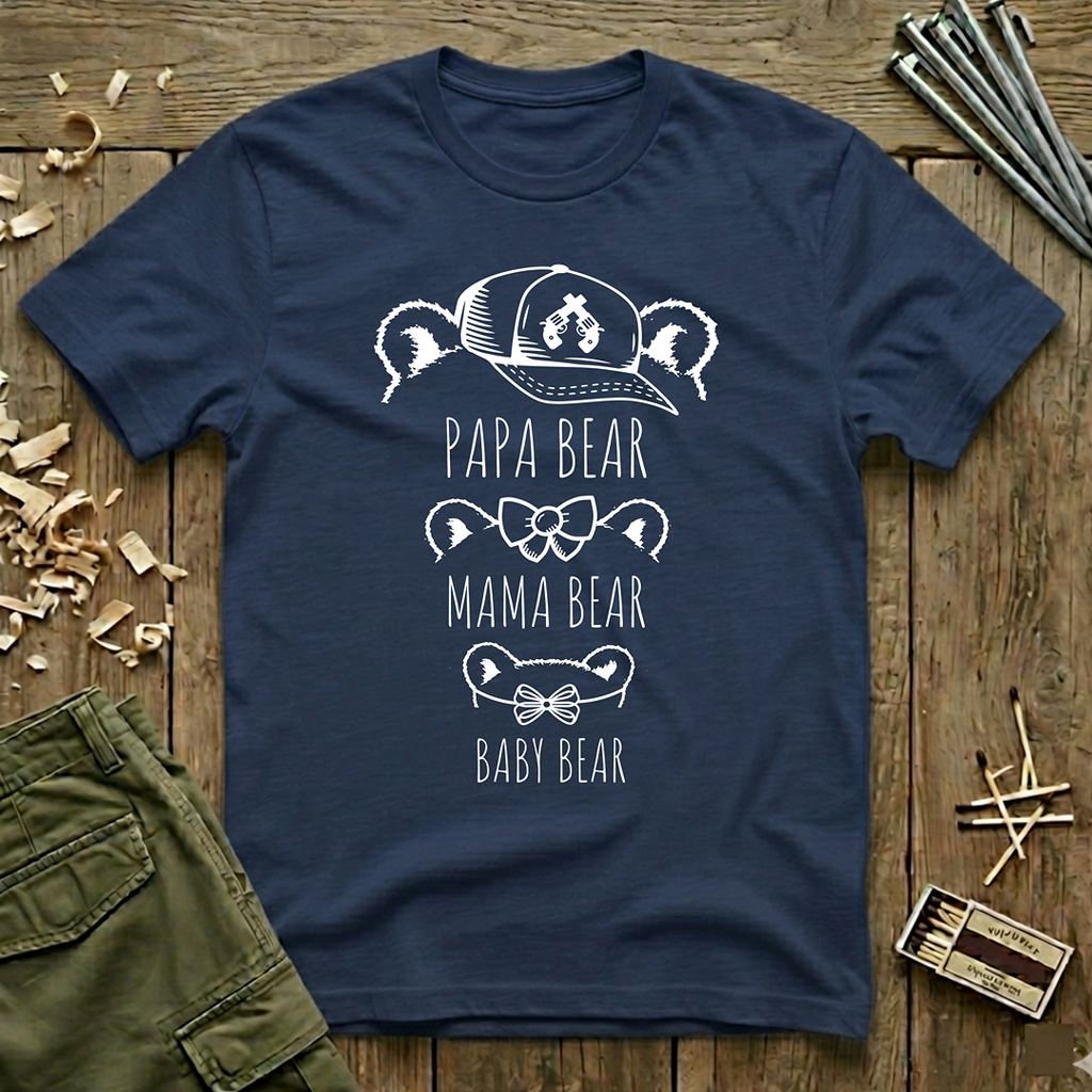 BEAR FAMILY ( WTH on BLK) T-Shirt