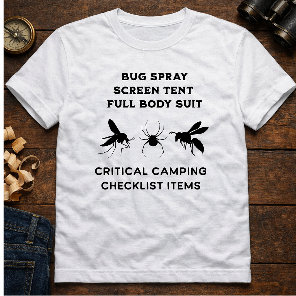 Bug Spray, Screen Tent, Full Body Suit  T-Shirt