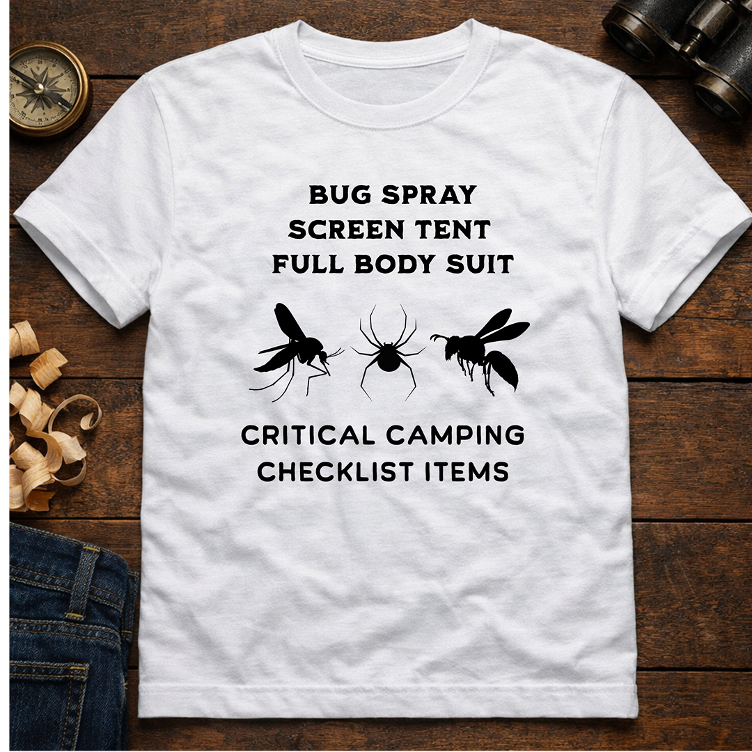 Bug Spray, Screen Tent, Full Body Suit  T-Shirt