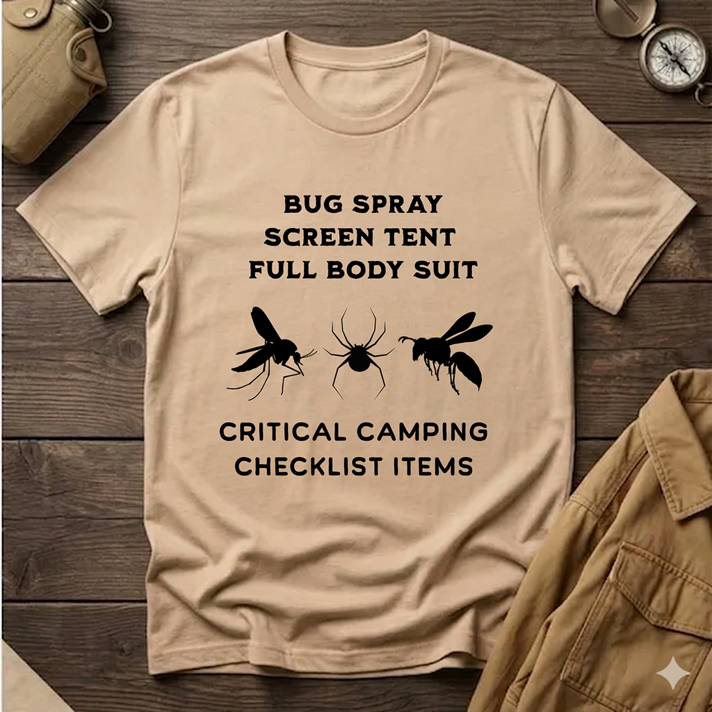 Bug Spray, Screen Tent, Full Body Suit  T-Shirt