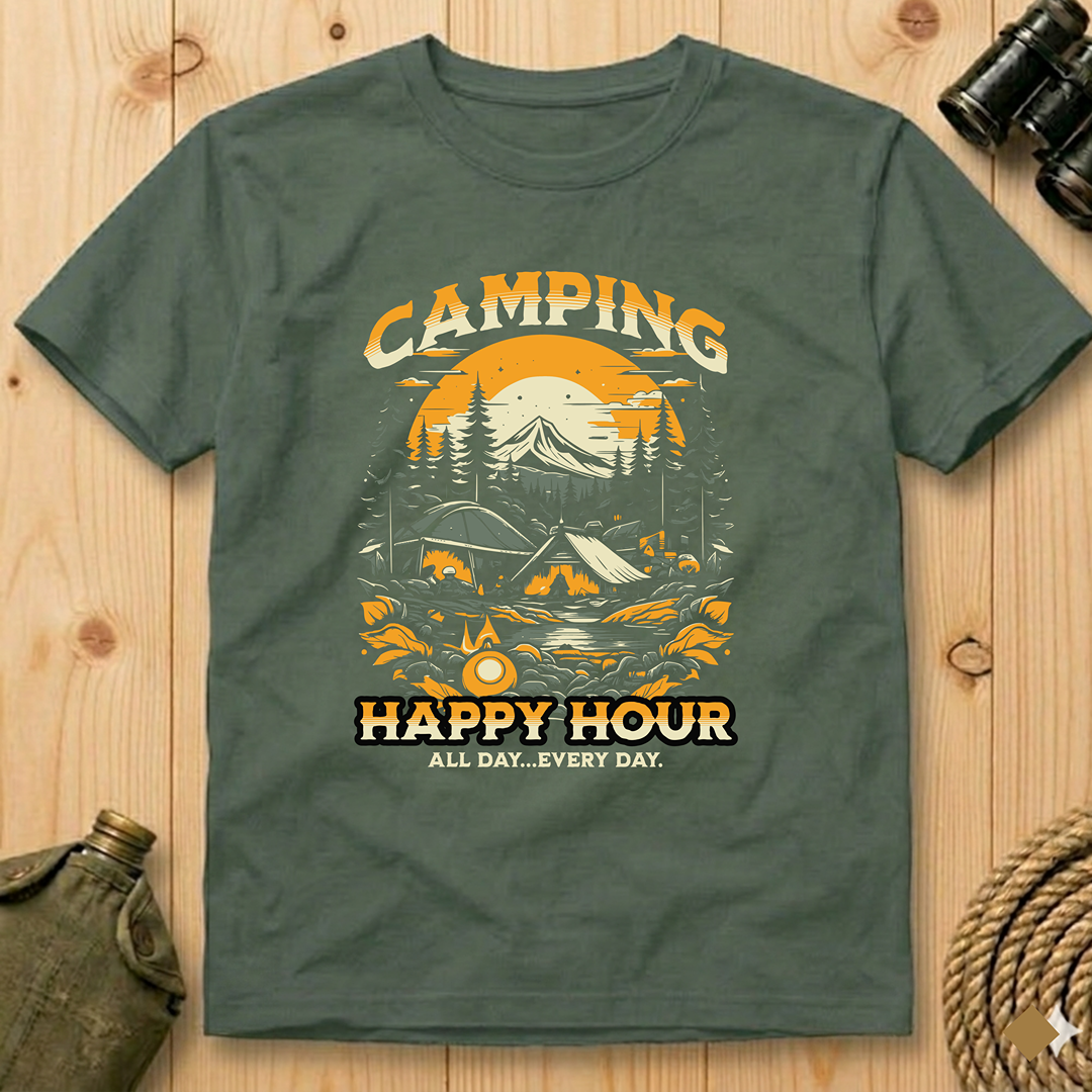 Camping Happy Hour T-Shirt