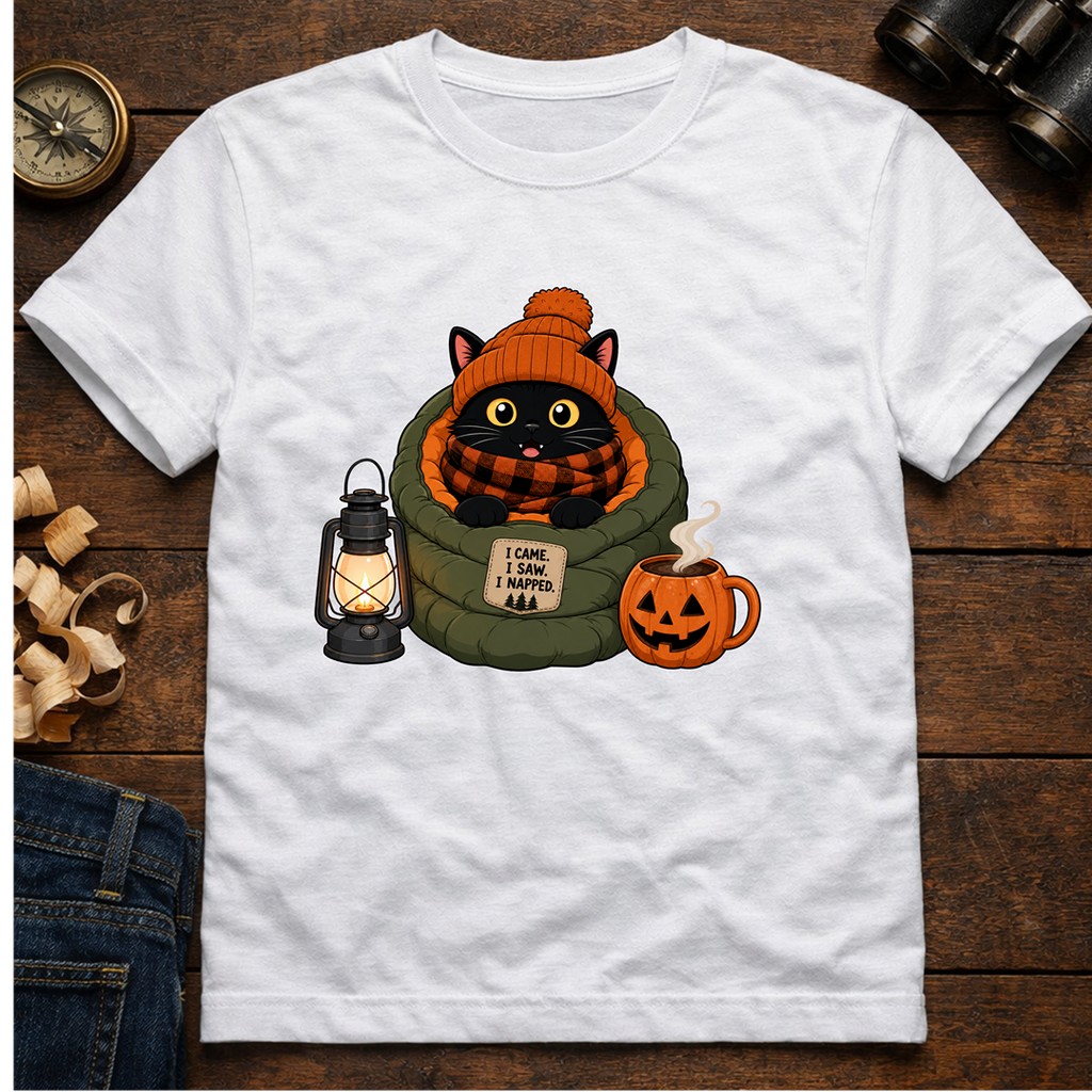 Halloween Cozy Cat  T-Shirt