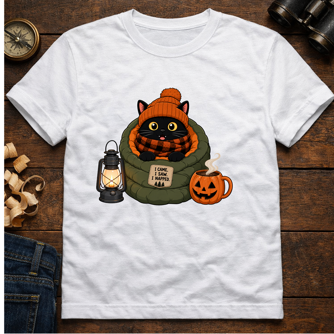 Halloween Cozy Cat  T-Shirt