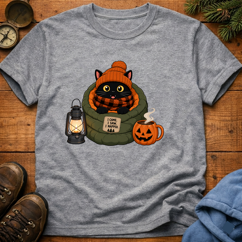 Halloween Cozy Cat  T-Shirt