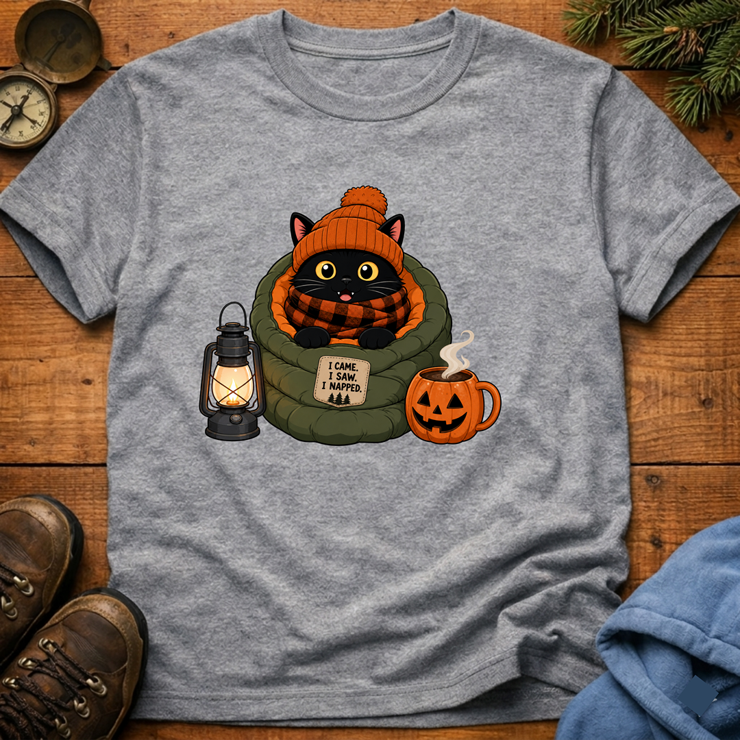 Halloween Cozy Cat  T-Shirt