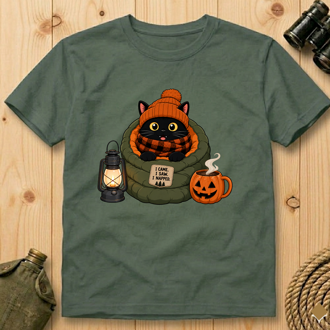 Halloween Cozy Cat  T-Shirt