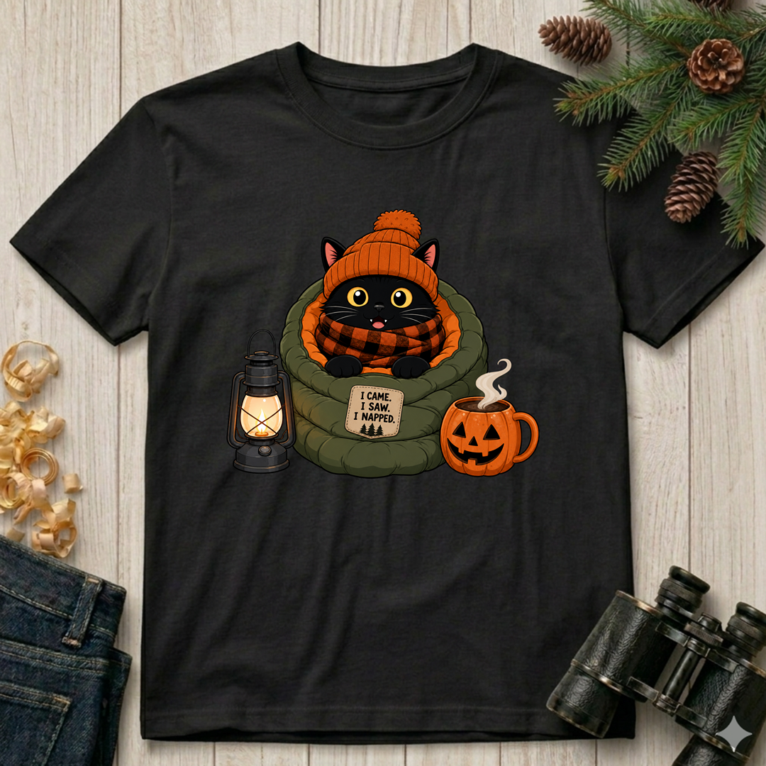 Halloween Cozy Cat  T-Shirt