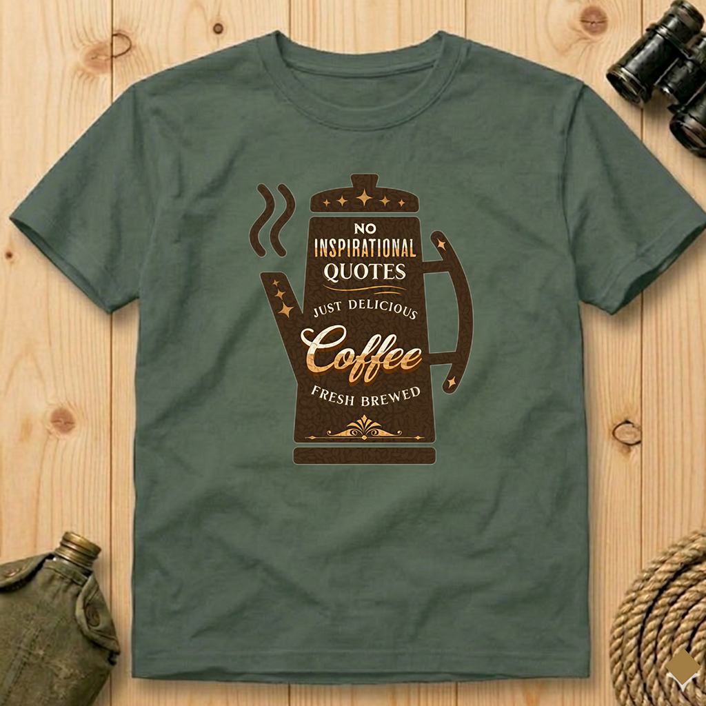 No Quotes, Just Delicious Coffee  T-Shirt