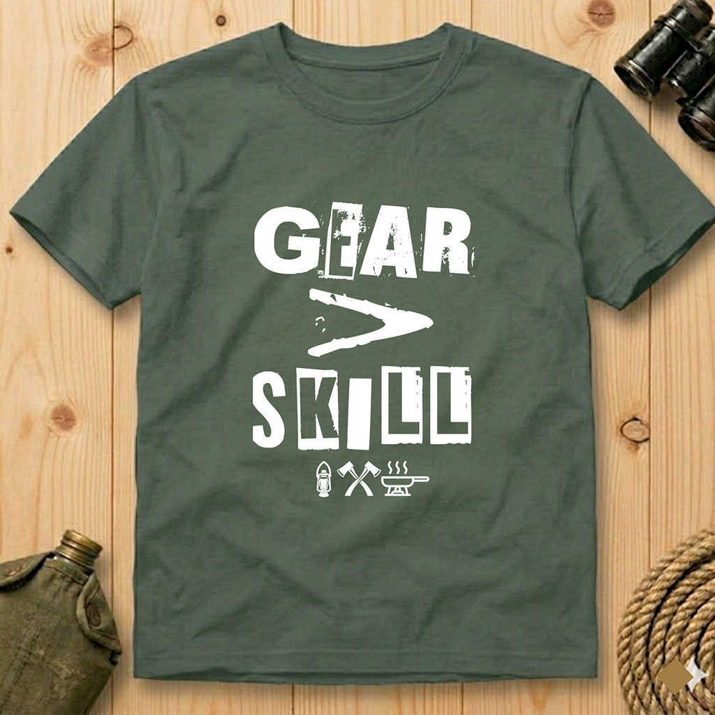 Gear Over Skill  T‑Shirt