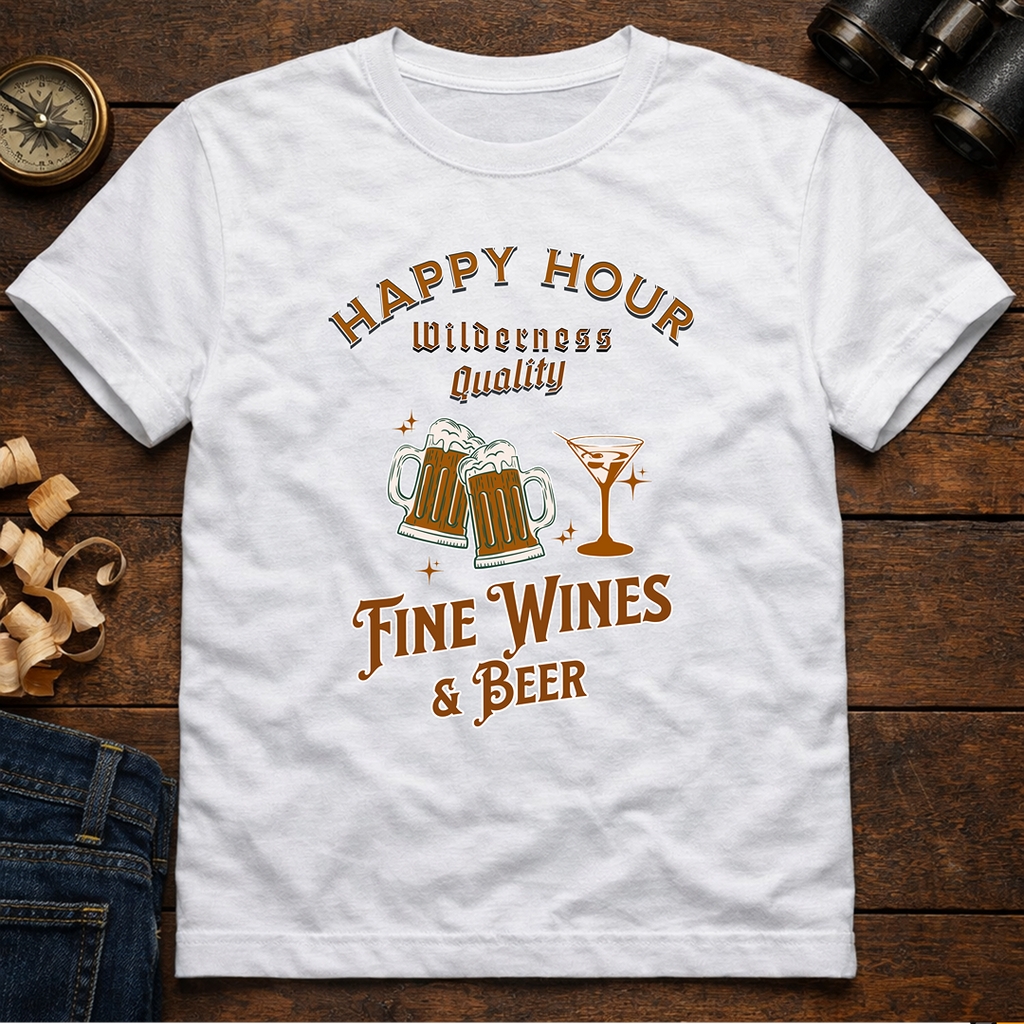 Happy Hour "Fine Wines & Beer"  T-Shirt