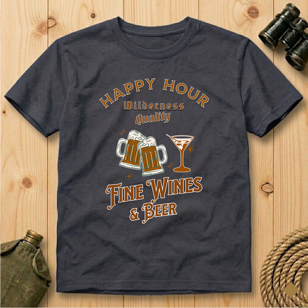 Happy Hour "Fine Wines & Beer"  T-Shirt
