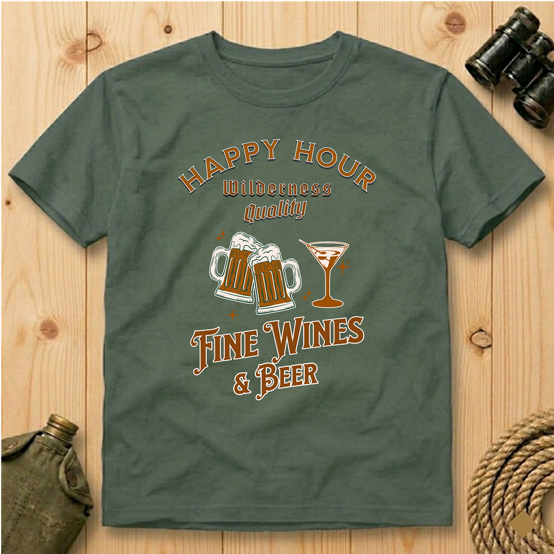 Happy Hour "Fine Wines & Beer"  T-Shirt