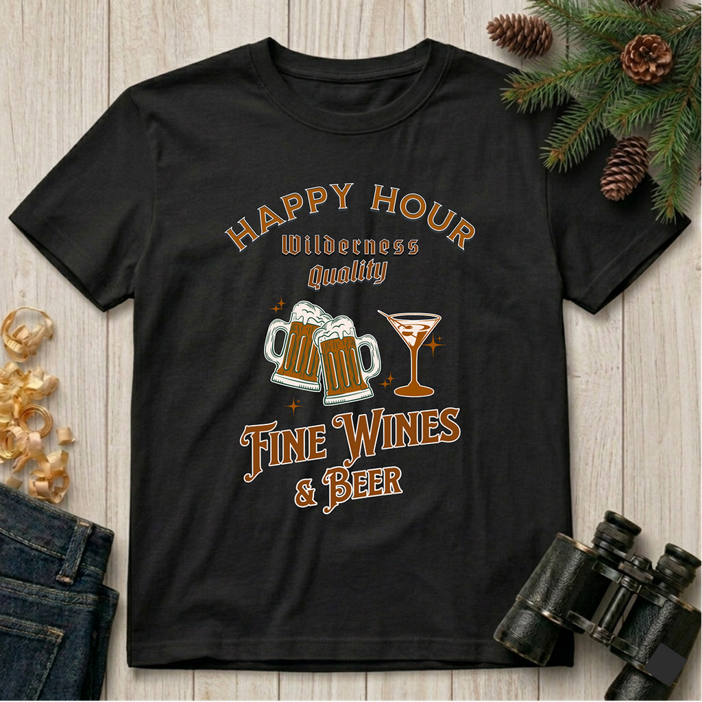 Happy Hour "Fine Wines & Beer"  T-Shirt
