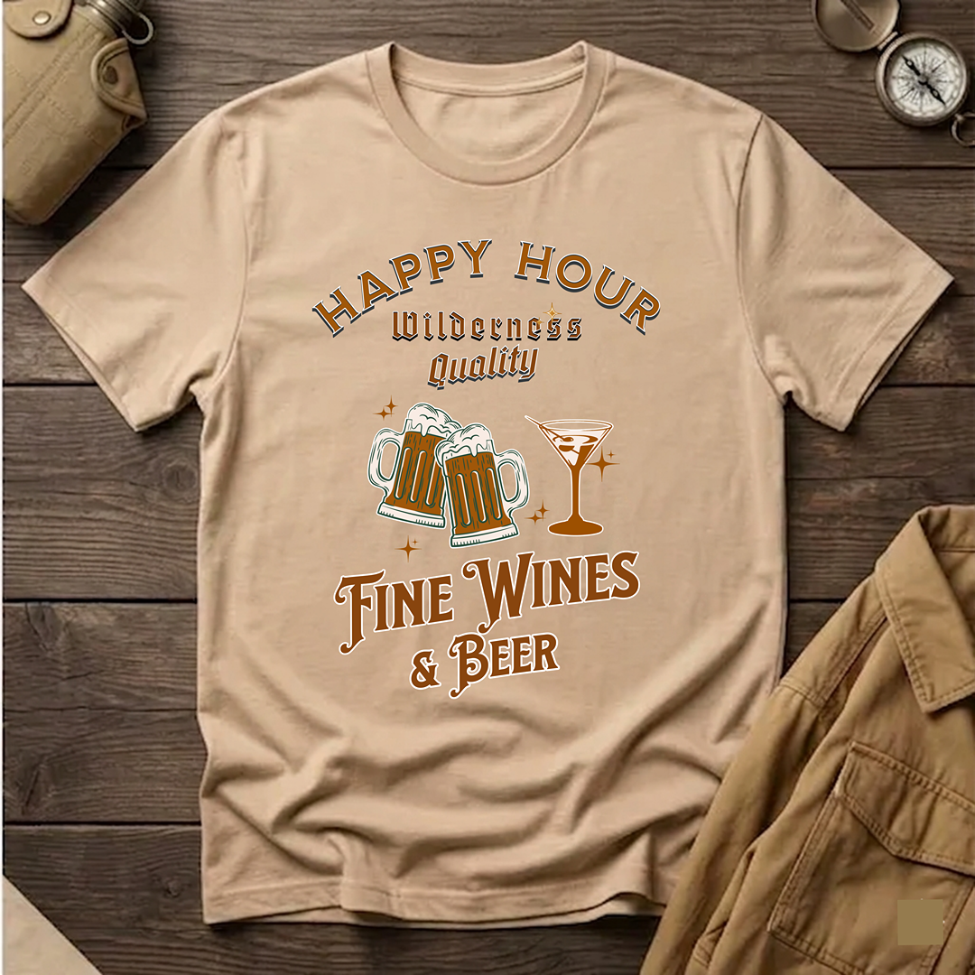 Happy Hour "Fine Wines & Beer"  T-Shirt