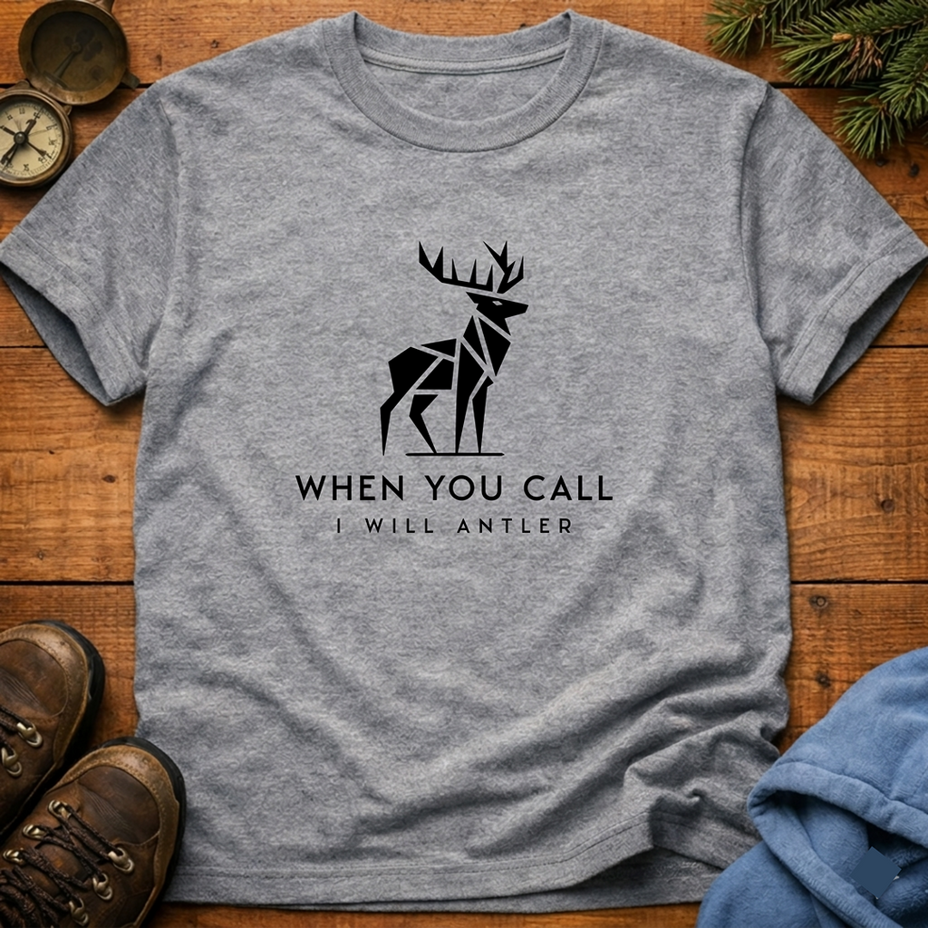 When You Call I Will Antler  T-Shirt
