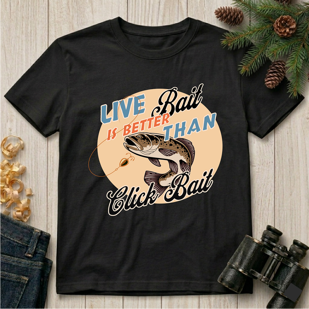Live Bait Is Better Than Click Bait  T-Shirt