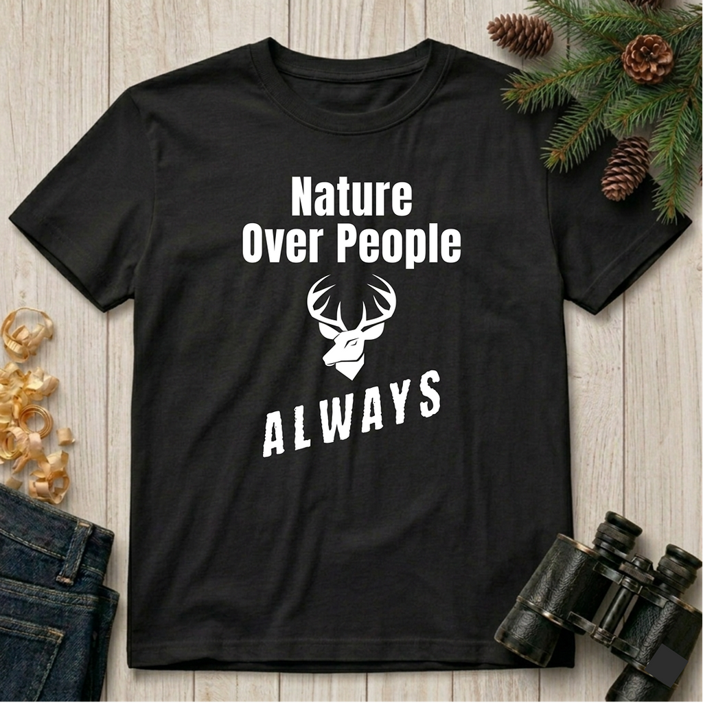 Nature Over People  T‑Shirt