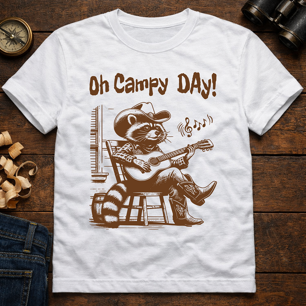 Oh Campy Day Raccoon T-Shirt
