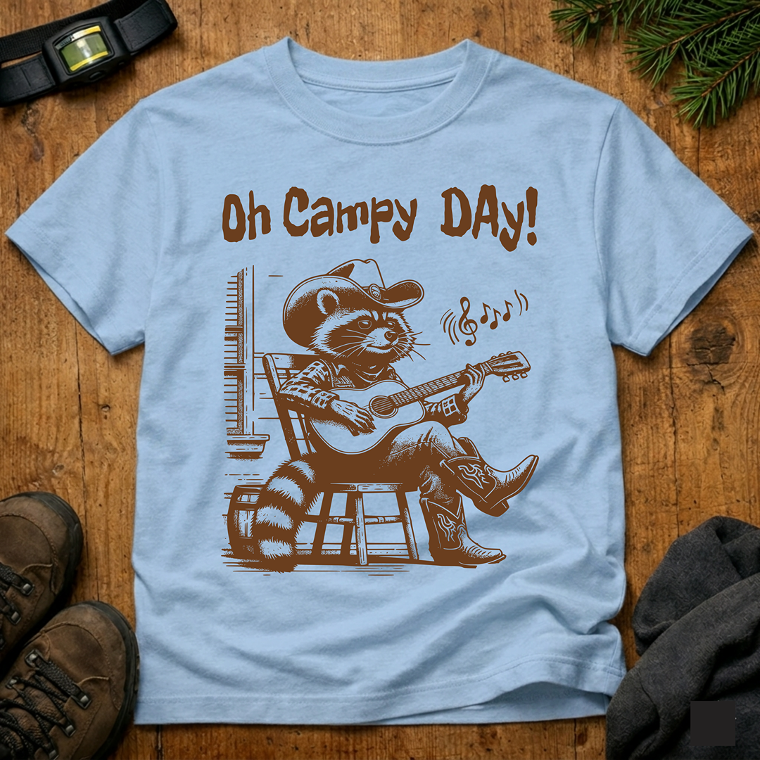 Oh Campy Day Raccoon T-Shirt