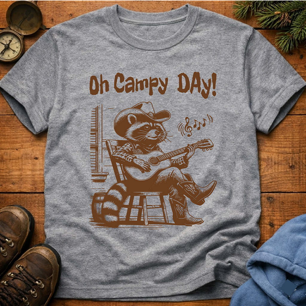 Oh Campy Day Raccoon T-Shirt