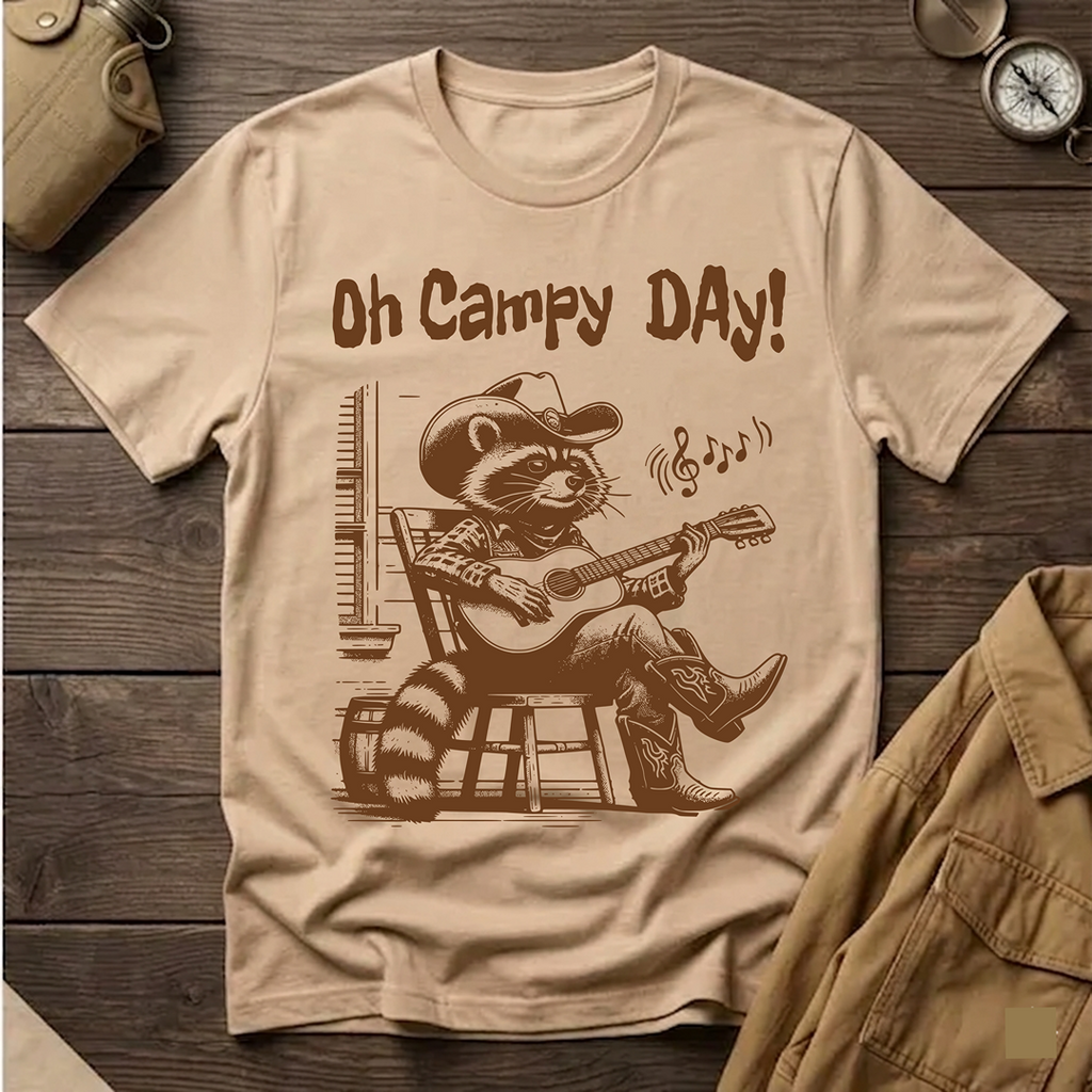 Oh Campy Day Raccoon T-Shirt