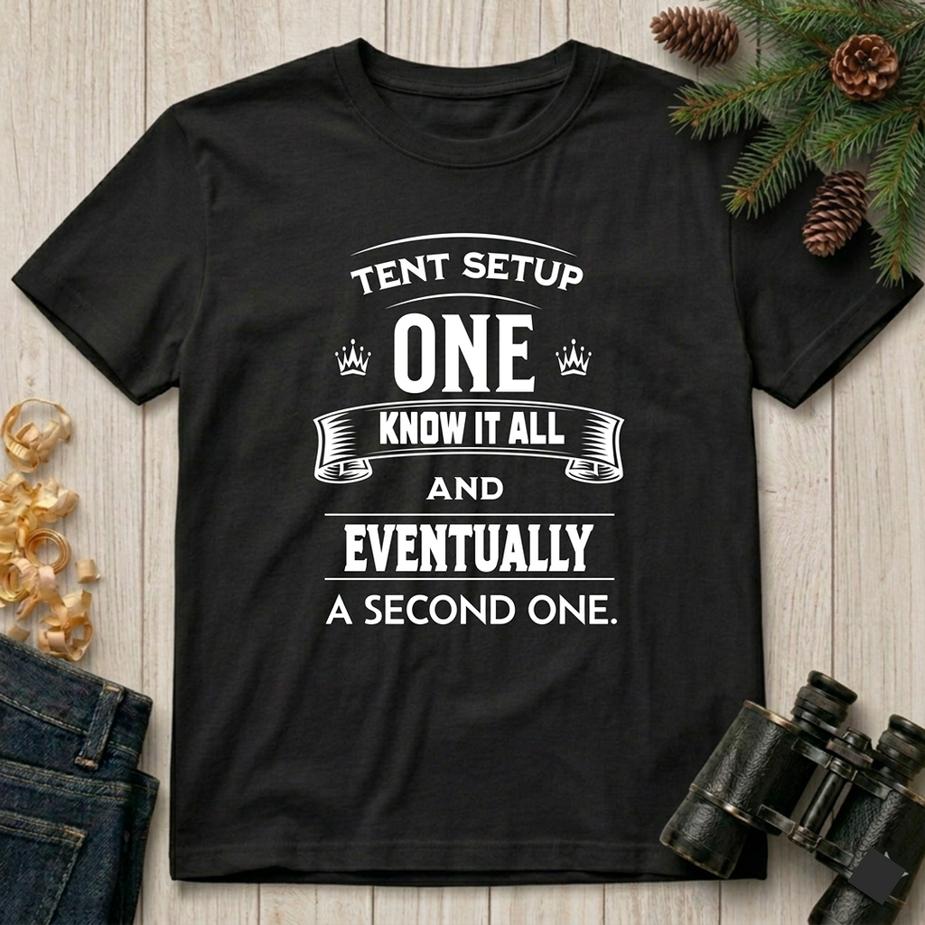 Tent Setup: One Know It All  T-Shirt