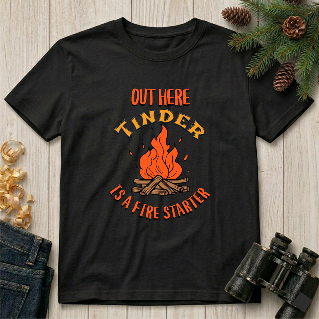 Out Here Tinder Is A Fire Starter  T-Shirt