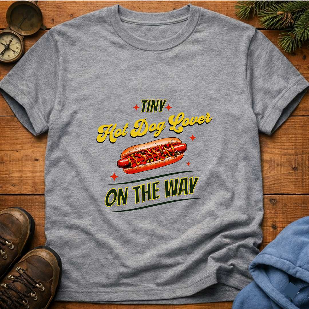 Tiny Hot Dog Lover On The Way  T-Shirt