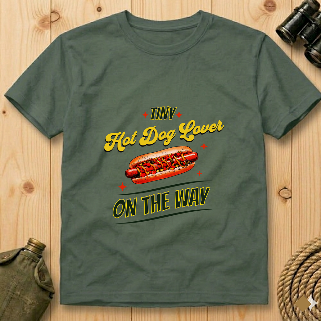 Tiny Hot Dog Lover On The Way  T-Shirt